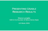 Presenting Usable Research Results