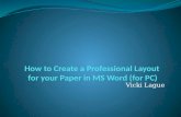 How to Create a Professional Layout in MS Word