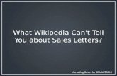 What wikipedia can't tell you about sales letters