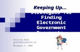 Strategies For Finding Electronic Government Documents