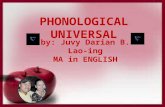 Phonological universal