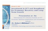 Investment in ICT and Broadband for Economic Recovery and Long-Term Growth