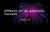 Effects of an electric current