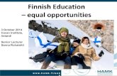 Finnish education - equal opportunities