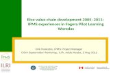 Rice value chain development 2005-2011: IPMS experiences in Fogera pilot learning woreds