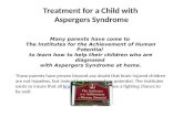 Treatment for a child with aspergers syndrome