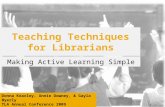 Teaching Techniques for Librarians: Making Active Learning Simple
