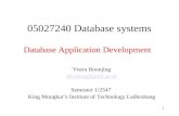 05027240 Database systems Database Application Development