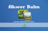 Ayurvedic medicine & Herbal Products Akseer Balm by Sahul India LTD