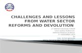 Challenges & Lessons from water sector reforms and devolution
