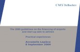 The 2005 guidelines on the financing of airports