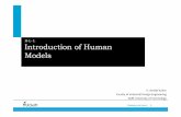 Lecture Slides: Lecture Introduction to Human Models