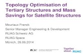 Topology Optimisation of Tertiary Structures and Mass Savings for Satellite Structures