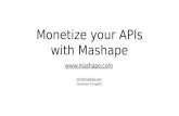 Monetize your ap is with mashape