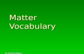 Matter Vocabulary