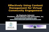 Effectively Using Content Management for Virtual Community Engagement - Webinar for AFIDA
