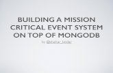 Building an event system on top MongoDB