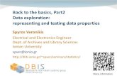 Back to the basics-Part2: Data exploration: representing and testing data properties