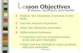 Sec 3 F&N: Proteins (Part 1: Nutrients and Health)