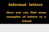 Informal  Letters