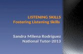 Learning about listening skills development