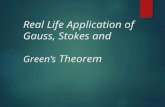 Application of Gauss,Green and Stokes Theorem