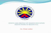STATUS AND PROFILE OF HIGHER EDUCATION