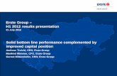 31 July 2012 Erste Group – H1 2012 results presentation