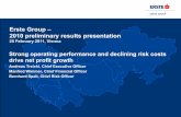 Erste Group – 2010 preliminary results presentation 25 February 2011
