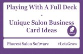 Playing With A Full Deck Of Cards - Unique Salon Business Card Ideas