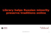 Library Helps Russian Minority Preserve Traditions Online   Milano, 2009