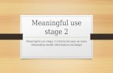 What is Meaningful use stage 2