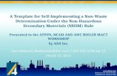 Self-Implementing a Non-Waste Determination Under the Non-Hazardous Secondary Materials (NHSM) Rule
