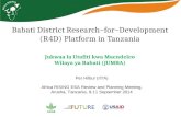 Babati District Research–for–Development (R4D) Platform in Tanzania