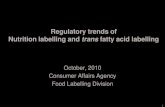 Nutrition labelling & trans fats in Japan