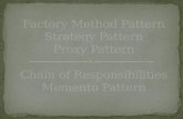 Factory method, strategy pattern & chain of responsibilities