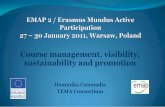EMMC: Course management, visibility, sustainability and promotion