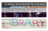 A library environment for everyone: Universal design and libraries