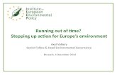 Running out of time? Stepping up action on EU's environment