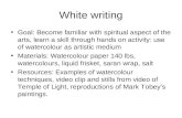Watercolours whitewriting