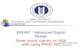 Showing sound signals on VGA with using PMOD MIC