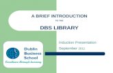 DBS Library Induction September 2011
