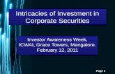 Intricacies of investment in corporate securities b.v.raghunandan