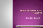 Small business tool lessons