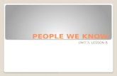 People we know