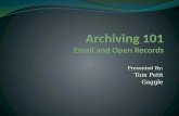 Archiving 101: Email and Open Records