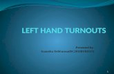 Left hand turnout