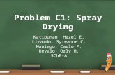 Spray drying pre lab report ppt final