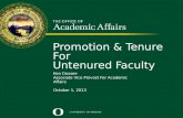 Introduction to Tenure for Untenured Faculty 2013