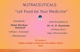 NUTRACEUTICALS : LET FOOD BE UR MEDICINE